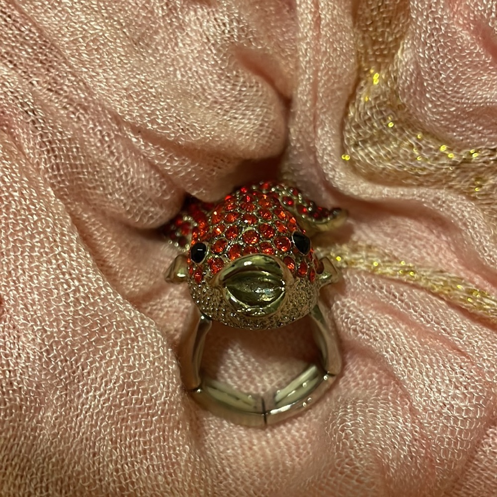 Silver and Gold Fish Rings - Picture 6 of 13
